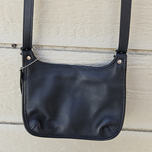 vintage Coach black mini hippie flap leather saddlebag 9142 made in USA - Picture 3 of 8